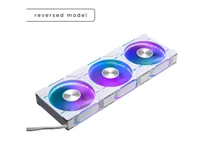 Phanteks D30-120 DRGB PWM FAN 3Pack, Reverse Airflow Model,Premium D-RGB Performance Fans, ARGB/DRGB lighting, Daisy-chain Fan Linking system, White, 3Pack