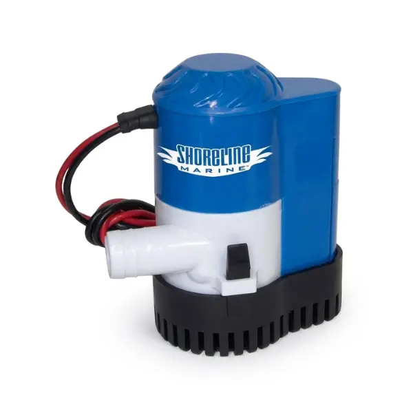 Shoreline Marine 800GPH Automatic Bilge Pump 12V Float Switch Boat Marine Water Pump, 800 Gph Capacity, Salt/Fresh, Compact, 3-Way Switch, 12-Volt Power Supply