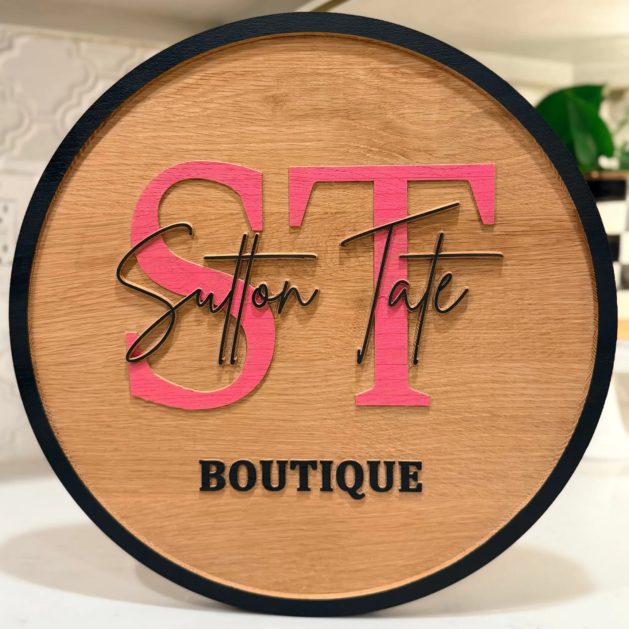 Custom Wood Business Sign | Personalized Logo Sign | Handmade Business Wall Decor