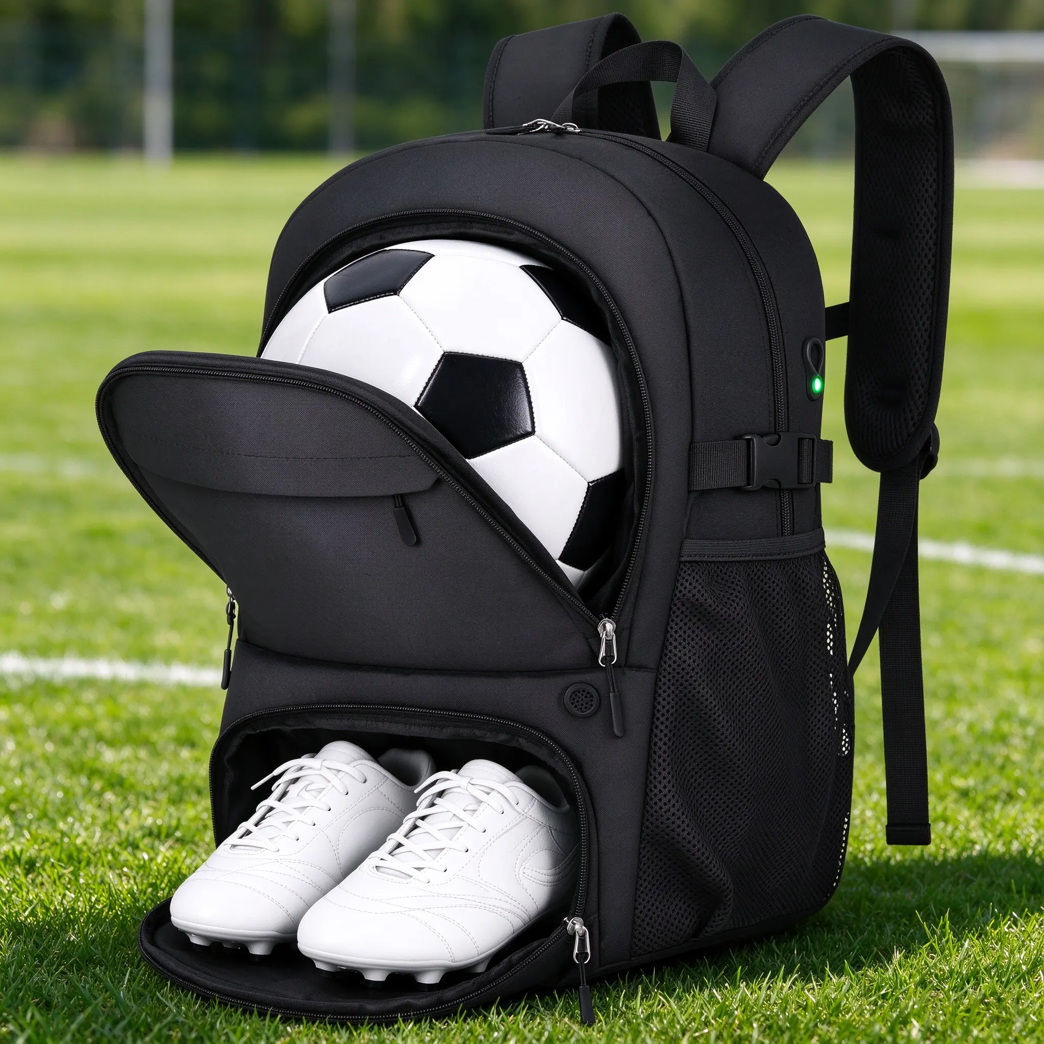 Soccer Bag, Multi-Purpose Sports Backpack for Basketball, Volleyball, Football & Soccer, with Ball Holder & Ventilated Shoe Compartment, Team Training Gear Bag for Youth & Adults, Gift-Ready.