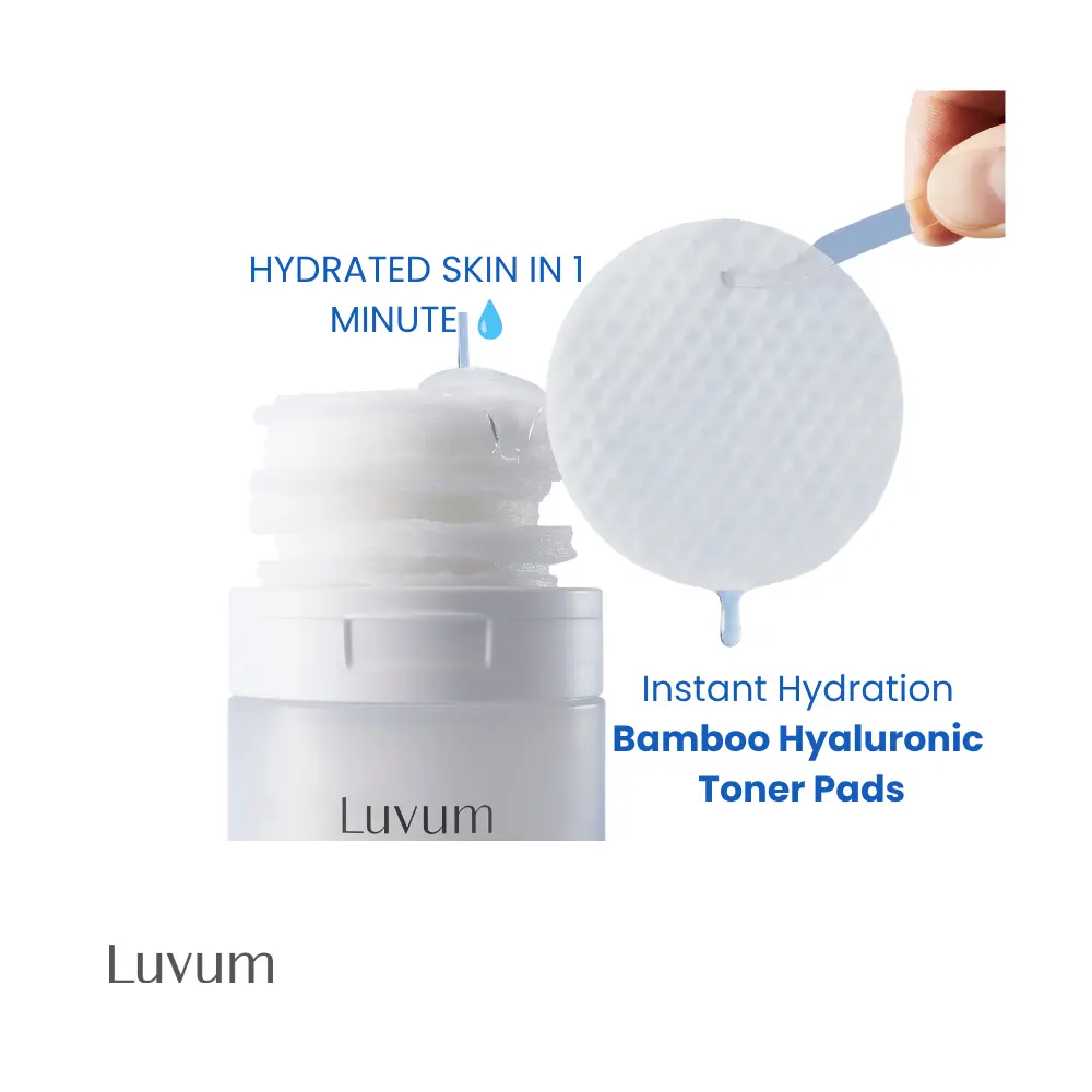 [Luvum Official]  Witch Hazel Hyaluronic Toner Pad, Witch Hazel, Hyaluronic Acid, pH 5.5, 60 Pads