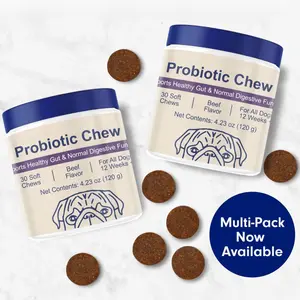Vet-Approved Dog Probiotic Soft Chews 2 Packs – Supports Seasonal Allergy Relief, Gut & Digestive Wellness | Premium Ingredients