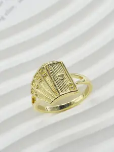 Gold Poker Ring, Playing Card Statement Ring for Men & Women, Retro Fashion Jewelry dark aesthetic