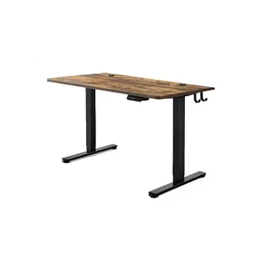 Electric Standing Desk, 48 x 24 Inches Height Adjustable Stand up Desk, Sit Stand Home Office Desk, Computer Gaming Table with Detachable Lockable for Living Room, Office, Study Writing Room, Rustic Brown