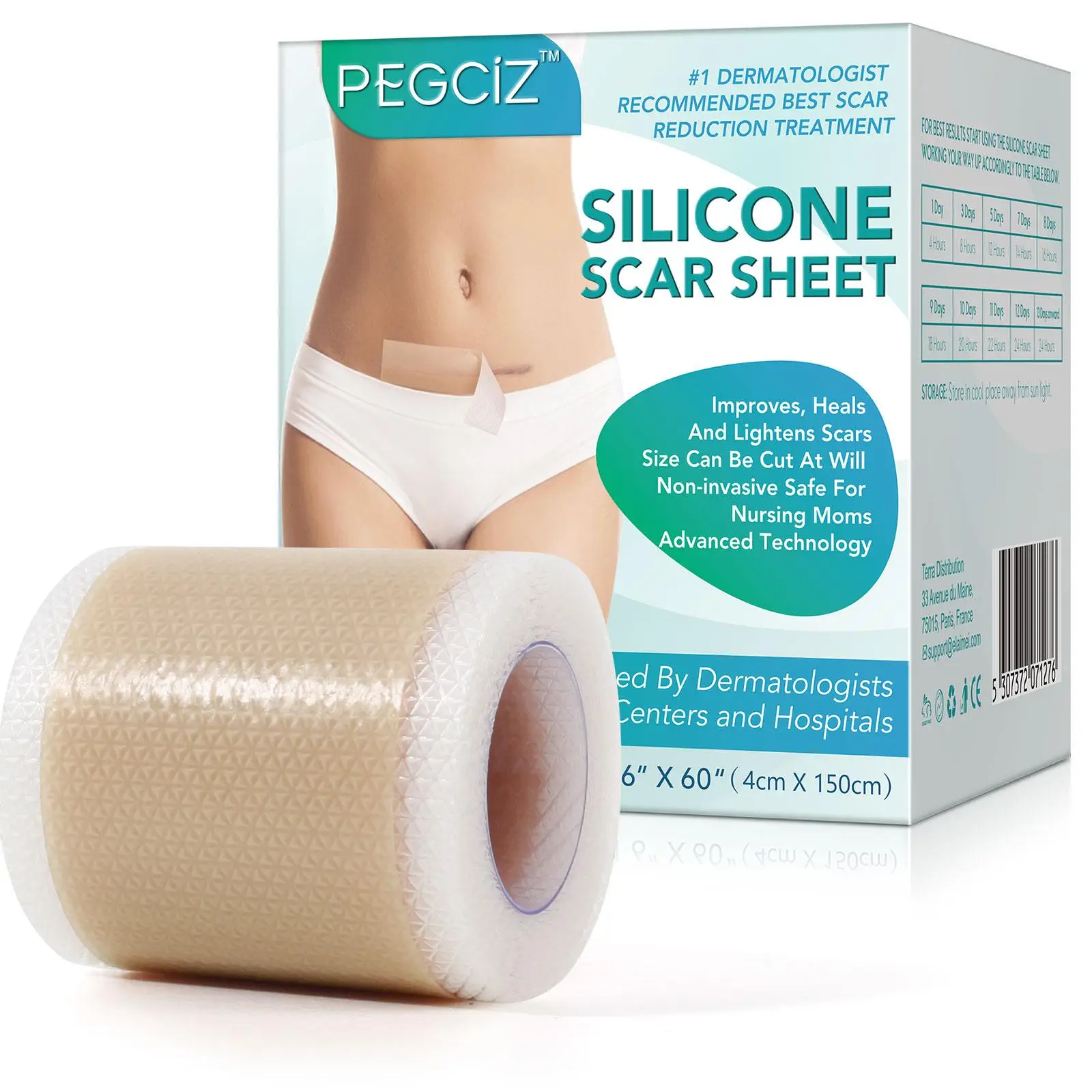 Breathable Silicone Scar Sheet, Gentle Natural Scar Care Tape, Professional Skin Care Products for Women & Men Daily Use, Scar Tape Scars