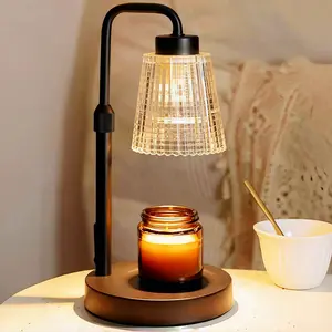 Wax Warmer Lamp with Timer, Dimmable Height Adjustable Candle Lamp for Jar Candles & Wax Melts, Perfect Mother's Day Gifts, Birthday & House Warming Gifts for Women, Mom, Wife and Girlfriend, New Home Decor (Includes 2*50W GU10 Bulbs)