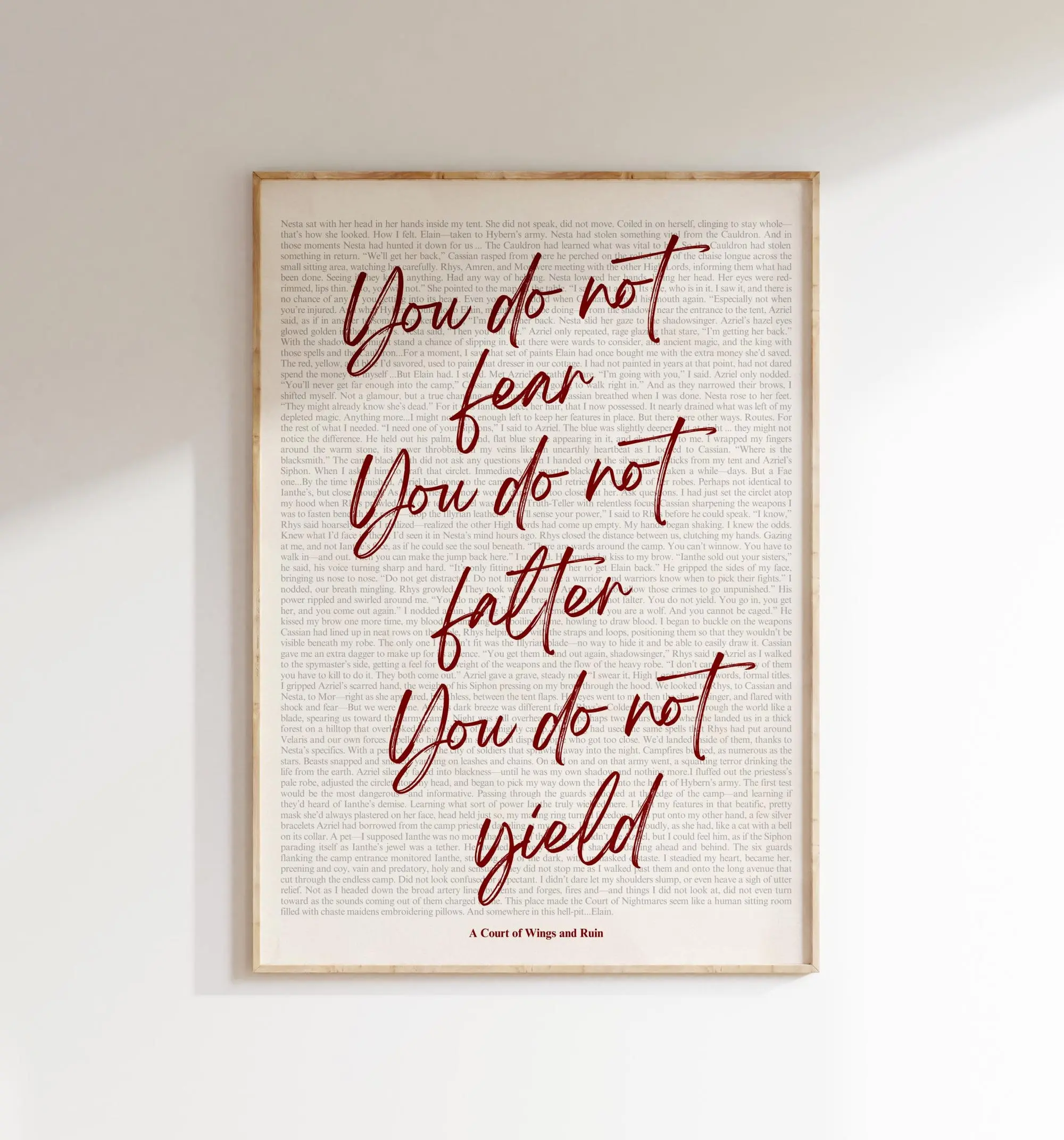 ACOTAR Wall Art Print, ACOWAR, Velaris, Book Quotes Prints, Bookish Poster, Book Lover Art Poster (Unframed)