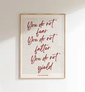 ACOTAR Wall Art Print, ACOWAR, Velaris, Book Quotes Prints, Bookish Poster, Book Lover Art Poster (Unframed)