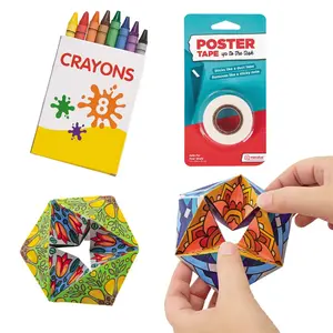 Color Your Own Kaleidocycles with Crayons for 24