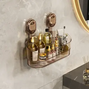 🧖‍♀️ Turn Your Bathroom into a 5-Star Spa! ✨ Aesthetic Clear Shower Caddy & Organizer Shelf | Strong Suction Cups, No Drilling, Dorm Essential
