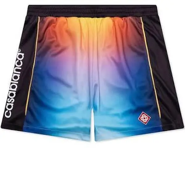 Casablanca PRINTED FOOTBALL SHORTS - GRADIENT