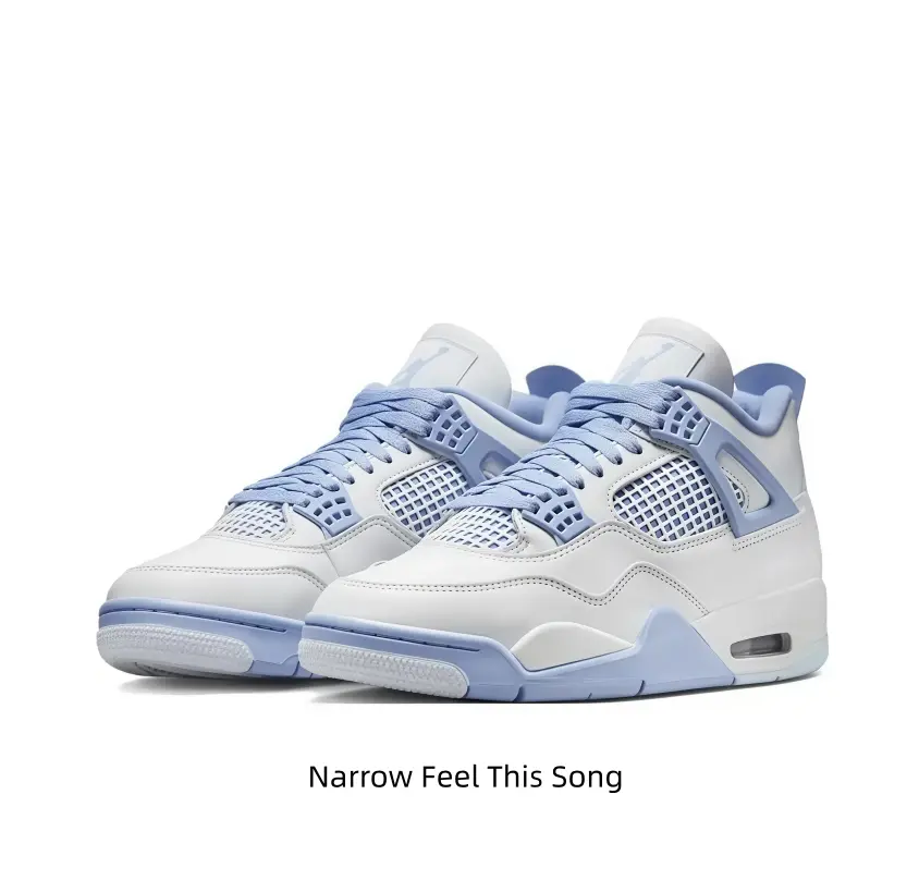 Vintage high-top trainers constructed from sleek smooth leather and breathable mesh adopt a minimalist white tone with delicate light blue trimming, this eye-catching pair perfectly matches street, minimalist and preppy outfit styles.