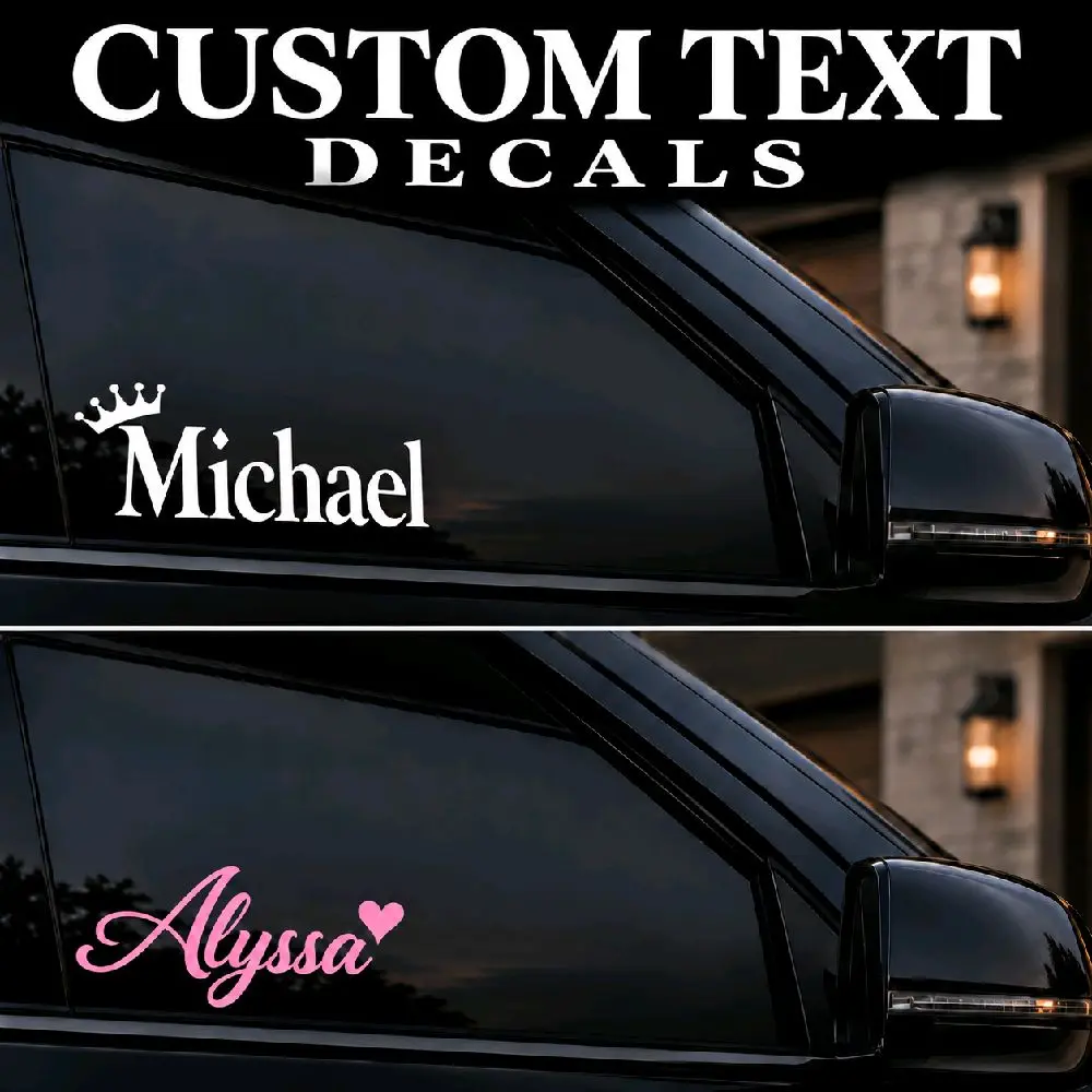 Custom text  [ 2.5x7 in ] ( Vinyl-Sticker-Decal ) VJR CO