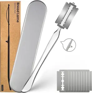Bread Lame, Sourdough Scoring Tool Made From 304 Stainless Steel, Professional Bread Scoring Tool with 10  and Metal Storage Box