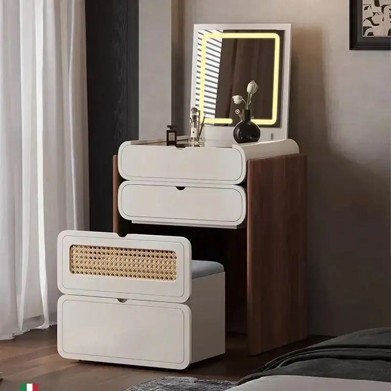 Verve Interior Dressing Table Bedroom Minimalist Design New Mini Bedside Table Storage Elegant Stylish Coiffeuse Maquillage Meuble Furniture