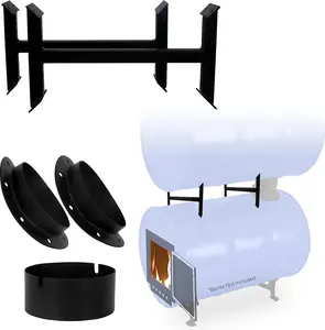 Sonret Adapter Kit for 30-55 Gallon Drums: Double Barrel Camping Stove for Heating & Cooking