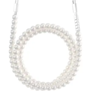 USB to USB C Cable for iPhone 16 Charging Cord 3.3FT Beaded Pearls iPhone Charger Cord for iPhone 16 15 Plus Pro Max 16E Type C Charger Fast Charging Cable for Samsung Galaxy S25 S24 iPad 10th Pro