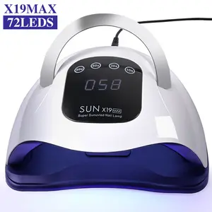 72 LED UV Nail Lamp with Smart Sensor & LCD Timer Display, Fast Drying Nail Light for Home Manicure