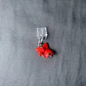 Red/Orange Goldfish Dust Plug Charm for Phone/Electronics - Decorative Accessory