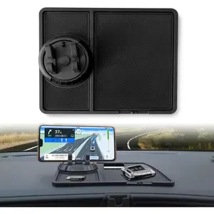 Anti Shake Non Slip 4-in-1 Car Phone Pad Dashboard Pad, Multifunctional 360 Degrees Rotation Cell Phone Mount Temporary Parking Number, Can Hold Coin, Keys, Sunglasses and More