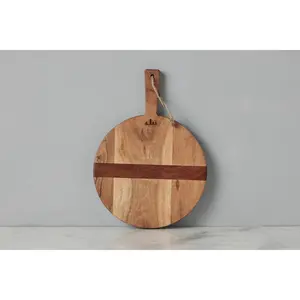 etúHOME Natural Acacia Wood Round Charcuterie Board ~ Extra Small
