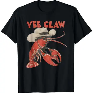 100%cotton yee Claw Lobster T-Shirt