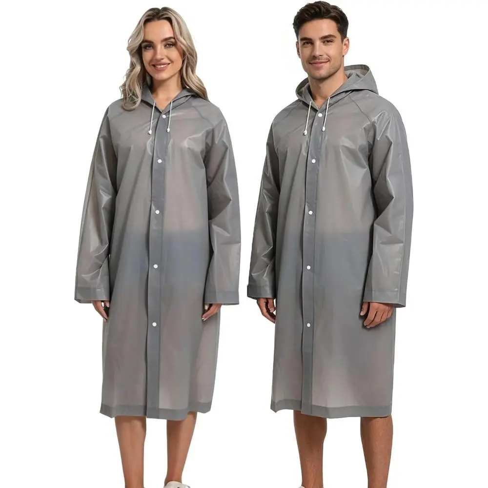 Reusable Heavy-Duty Waterproof Full-Length Eco-Friendly Rain Ponchos for Adults (2 Packs) - Unisex Fit, Button-Closure, Silent, Outdoor Events, Camping & Hiking Survival Gear, Keeps You Dry, Sports, One Size