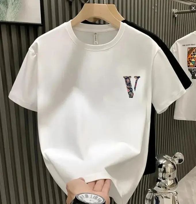 New Classic Men's Fashion Trend Pure Cotton Round Neck Casual Letter Printed T-shirtSuitable for men, women, mothers and friends, couple style, fashionable and loose, youthful and energetic