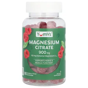 YumVs Magnesium Citrate, Raspberry, 90 Gummies (300 mg per Gummy)