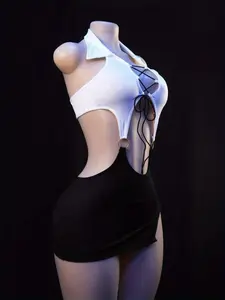 Zesty Sexy Hip-hugging Skirt, Strap, Separate, No-take, Uniform Seductive Set. A Must-have Sexy Set for Women's Passionate Seduction and Flirting