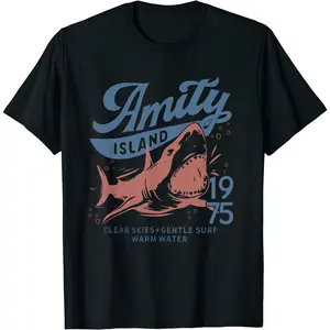 [Vintage] Jaws Amity Island 1975 Vintage T-Shirt - Retro Summer Movie Inspired Graphic Tee