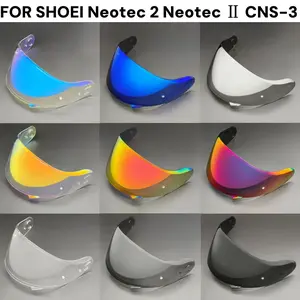 Neotec 2 CNS-3 Helmet Visor for Shoei Neotec II Motorcycle Helmets Visera Sunshield UV Protection Glasses Moto Casco Lens Anti-UV Anti-Fog Anti-Scratch Polycarbonate Replacement