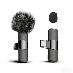 Professional Omnidirectional Condenser Wireless Lavalier Microphone for iPhone & Android, Plug-and-Play USB Rechargeable Lapel Mic for Video Recording, Interviews, Podcasts & Teaching