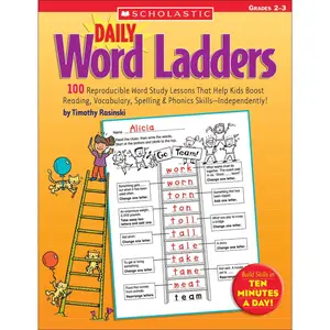 Daily Word Ladders: Grades 2-3: 100 Reproducible Word Study Lessons That Help Kids Boost Reading, Vocabulary, Spelling & Phonics Skills--Independently! Paperback – October 1, 2005