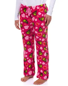 Dr. Seuss The Grinch Pajama Pants Women's Growing Hearts Lounge Bottoms Sleepwear