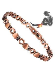 Pure Copper Magnetic Therapy Anklet for Women, Designed for Arthritis Sufferers, Reduces Pain & Swelling, Improves Blood Flow, Heart-Shaped Adjustable Design with Free Sizing Tool Included, Lightweight&Comfortable, Gift Jewelry, Great Gift for Loved Ones