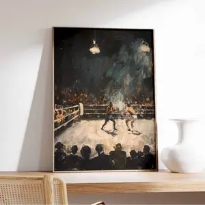 Vintage Boxing Poster, Retro Boxing Art, Old School Boxing Print, Classic Boxing Decor, Sport Poster, Gym Art, Gym Decor