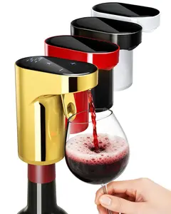 5-in-1 Electric Wine Decanter with Aerator,Digital Alcohol Bottle Dispenser Adjustable Dosing,Smart Whiskey Pourer, Liquor/Spirits Pump Automatic,Nice Gifts for Women Men Mom Dad Husband Boss (Gold)