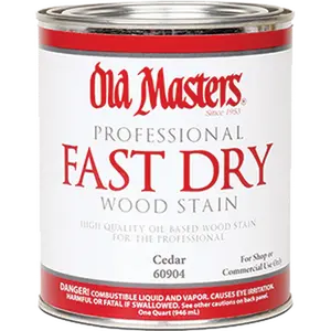 60904 Cedar Fast Dry Wood Stain - 1 Quart, Fast-Drying, Interior Use, Oil-Based