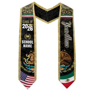 Custom Mexican Graduation Sash, Mexican American Flag Graduation Sash 2026, Guadalupe Stole, Mexico Graduation Stole 2026, Hispanic Sash