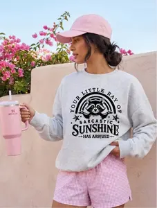 Sarcastic Sunshine Raccoon Shirt | Funny Graphic Sweatshirt | Unisex Humor pullover