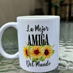 La Mejor Amiga y Mentora Taza Regalo 12oz Reusable Coffee Ceramic