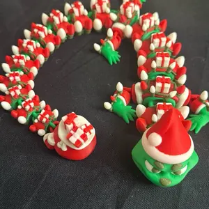 Christmas Dragon 3D printed figurines