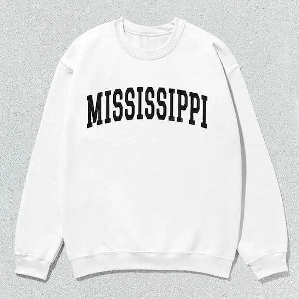Mississippi Sweatshirt Collegiate Crewneck Sweater Unisex