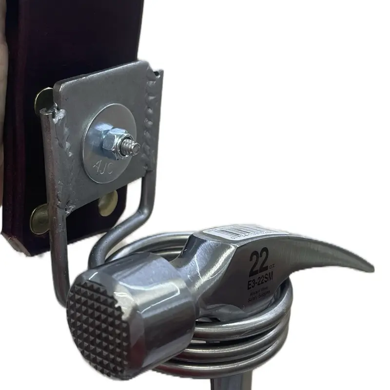 Leather hammer holder . Leather hammer holder .