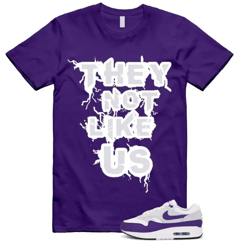 Air Max 1 Field Purple White Black SC T Shirt Match THEY NOT LIKE US, Air Max 1 Field Purple Outfit, Trending Shirts, Top T-Shirt