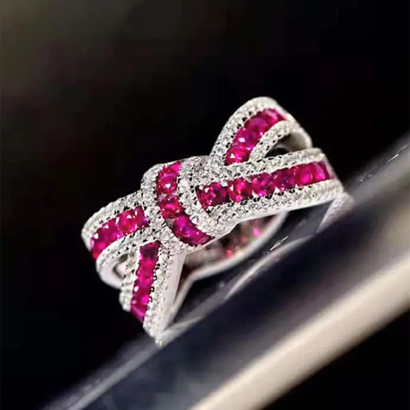 Women's Elegant Rhinestone Decor Bowknot Design Ring, Luxury Exquisite Trendy Engagement Ring, Chic Gorgeous Fashionable Jewelry As Birthday Gift for Girlfriend, Fashion Engagement Rings, Promise Engagement Rings, Beautiful Rings