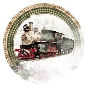 Christmas Train, DCO-102692-D, Sign For Wreath, 18" Door Hanger