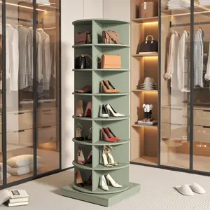 Rotating Shoe Rack Tower, 7-Tier Spinning Shoe Rack, Free Standing 360° Revolving Shoe Organizer Can Hold 28 Pairs of Shoes for Entryway Living Room Hallway