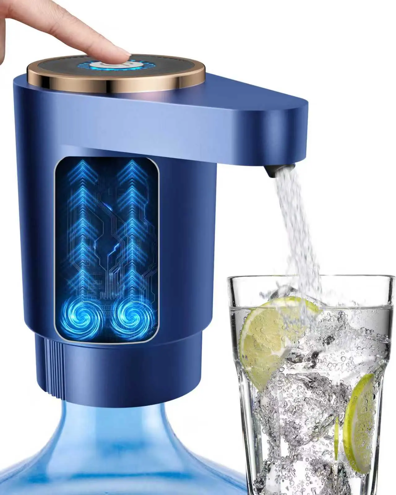 WaterPumpforHome/Office/Camping/RV–Upgraded5GalDispenser, USB-CQuickCharge, DualPowerful Motors,InstantFlow,NoInstallWaterJugPumpfor5GallonBottle–PortableElectricUSB-CChargingDispenserDualPowerfulMotorsFastFlowFits2-5GallonJugs–IdealforHomeOfficeCampingRV